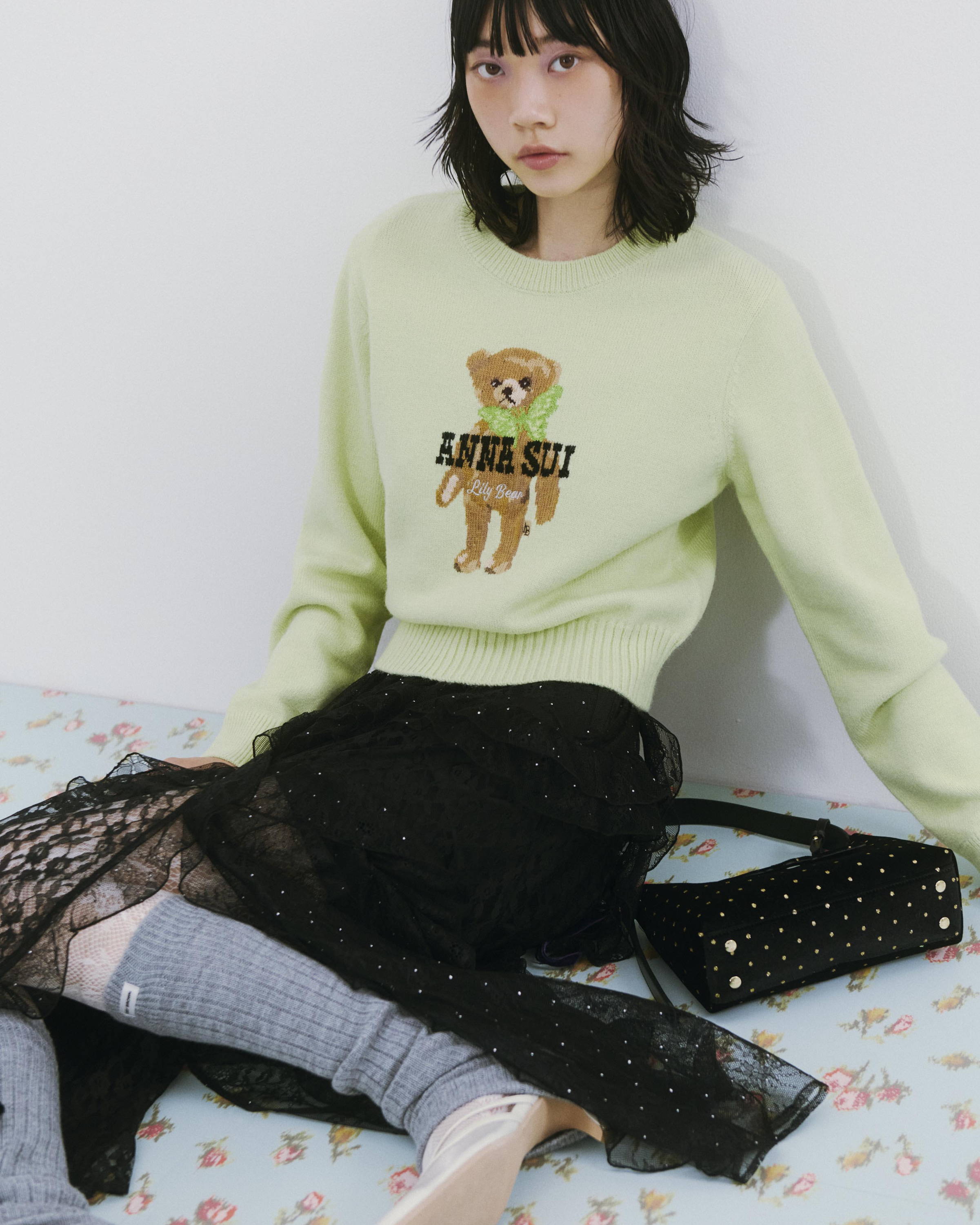 M*K様 新品タグ付き【LILY BROWN × ANNA SUI】フレアミニワ LILY BROWN × ANNA SUI】フレアミニワンピース(ミニワンピース